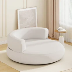 Aufblasbares Sofa aufblasbarer Lounger Luftsofa mit abnehmbarem Bezug großzügige Liegefläche Weiß
