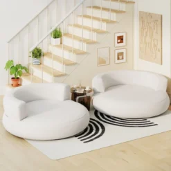 Aufblasbares Sofa aufblasbarer Lounger Luftsofa mit abnehmbarem Bezug großzügige Liegefläche Weiß