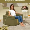 Aufblasbares Sofa mit Integrierter Pumpe & Aufbewahrungstasche Camping Luftsofa für 1 Person