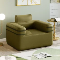 Aufblasbares Sofa mit Integrierter Pumpe & Aufbewahrungstasche Camping Luftsofa für 1 Person