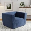Aufblasbares Sofa tragbares aufblasbares Sofa mit abnehmbarem Bezug breite Armlehnen Blau