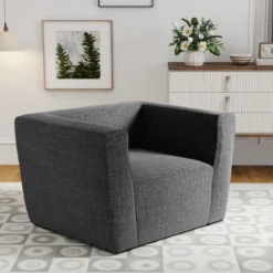 Aufblasbares Sofa tragbares aufblasbares Sofa mit abnehmbarem Bezug breite Armlehnen Grau