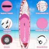 Aufblasbares Stand-up-Paddle-Board mit SUP-Zubehör Rucksack verstellbares Paddel 325 x 76 x 15 cm Rot