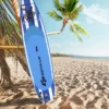 Aufblasbares Stand-up-Paddle-Board mit SUP-Zubehör Rucksack verstellbares Paddel 325 x 76 x 15 cm Marineblau