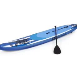 Aufblasbares Stand-up-Paddle-Board mit SUP-Zubehör Rucksack verstellbares Paddel 325 x 76 x 15 cm Marineblau