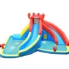 Aufblasbare Wasserpark mit Kletterwand 500 x 400 x 250 cm Rot + Gelb + Blau