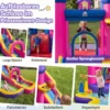 Aufblasbare Wasserrutsche Prinzessin Wasserpark mit langer Rutsche Sprungbereich (ohne Gebläse)