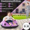 Aufsitz-Bumper-Car für Kleinkinder 12V elektrisches 360°-Spin-Auto-Spielzeug mit Fernbedienung Rosa