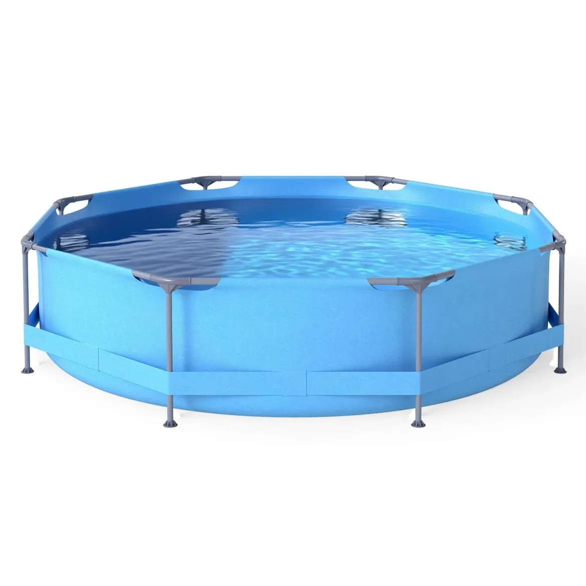 Aufstellpool 3 M x 76 CM Rund Außenrahmen mit Filterpumpe 4383 L Wasserkapazität Gartenpool für Erwachsene
