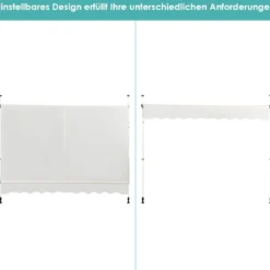 Ausfahrbarer Baldachin Sonnenschutz mit manueller Kurbel höhenverstellbar 250 x 120 cm Beige