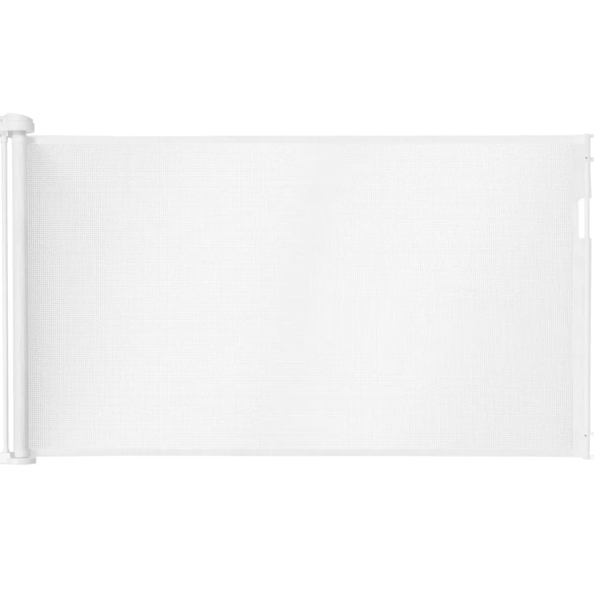 Ausziehbare Baby-Sicherheitstür Kinder-/Haustiergitter mit abschließbarer Griff 146 x 86 cm Weiß
