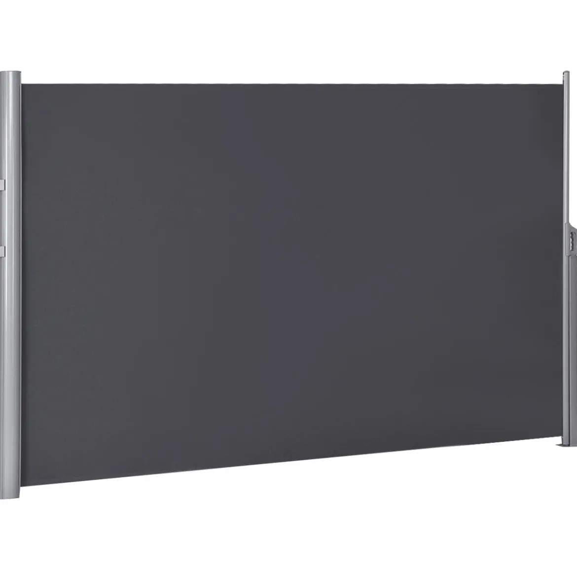 Ausziehbare Seitenmarkise Sonnen- und Windschutz faltbar Sichtschutz Seitenmarkise 300 x 160 cm Grau