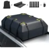 Autodachtasche mit 0,4 m³ Volumen wasserdichte Dachgepäcktasche Dachbox mit Türhaken Zahlenschloss & rutschfester Matte