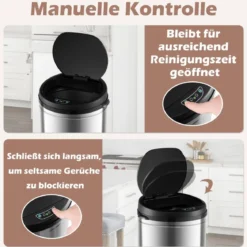 Automatischer Mülleimer mit 30 L Kapazität & Bewegungssensor berührungsloser Abfalleimer