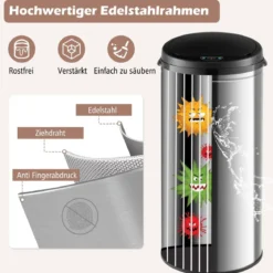 Automatischer Mülleimer mit 30 L Kapazität & Bewegungssensor berührungsloser Abfalleimer