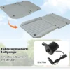 Auto Matratze 190 x 130 cm SUV Luftmatratze doppelseitig aufblasbares Luftbett mit Luftpumpe Grau