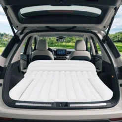 Auto Matratze 190 x 130 cm SUV Luftmatratze doppelseitig aufblasbares Luftbett mit Luftpumpe Beige