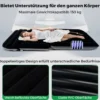 Auto Matratze 190 x 130 cm SUV Luftmatratze doppelseitig aufblasbares Luftbett mit Luftpumpe & Tragetasch Schwarz