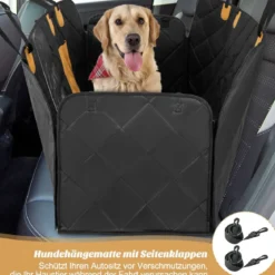 Auto Rückbank Hundedecke Wasserdichter & Kratzfester & Rutschfester 215 x 148 cm Schwarz