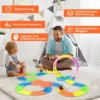 Autorennbahn Leuchtendes Rennbahn Set mit 366 Stk. Gleisblöcke Racetrack Spielset Bunt