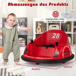 Autoscooter für Kinder elektrisches Bumper Car mit blinkenden LED-Lichtern Blau/Rot/Lil/Rosa