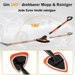 Autowaschbürste mit Teleskopgriff Kratzfreies Autowasch-Set mit D-Griff & Reifenbürsten