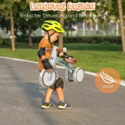 Baby-Dreirad Dreirad für Kinder im Altervon 1-3 Jahren Kinder Laufrad Dreirad ohne Pedal für Kinder Grau