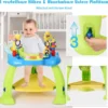 Baby Jumperoo mit 360°drehbarem Sitz & 3 verstellbaren Höhen Grün+Blau