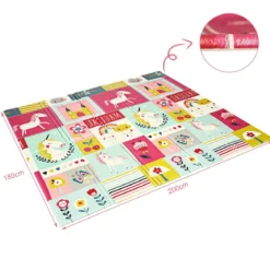 Baby Krabbeldecke Spielmatte faltbar Babymatte doppelseitig Spielteppich Rot