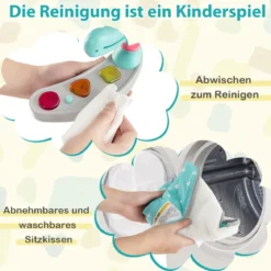 Baby Sky Jumperoo mit Verstellbaren Höhen & Spielzeuge & Spieluhr Lauflernhilfe