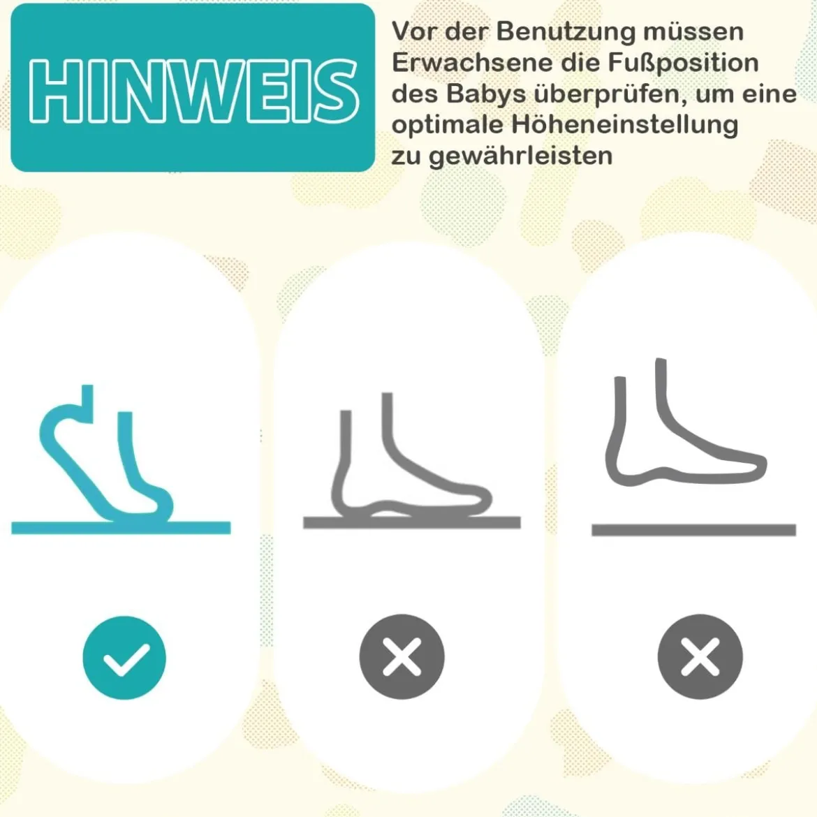 Baby Sky Jumperoo mit Verstellbaren Höhen & Spielzeuge & Spieluhr Lauflernhilfe