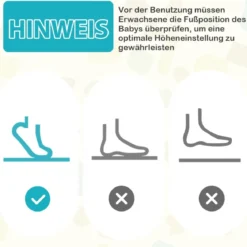 Baby Sky Jumperoo mit Verstellbaren Höhen & Spielzeuge & Spieluhr Lauflernhilfe