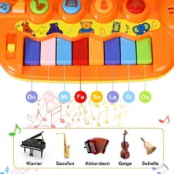Babyspielzeug Klavier Baby Musikspielzeug Klaviertastatur mit integriertem Musikmodi