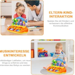 Babyspielzeug Klavier Baby Musikspielzeug Klaviertastatur mit integriertem Musikmodi