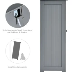 Badezimmerschrank Aufbewahrungsschrank mit 3 Schubladen 60 x 30 x 81 cm Schwarz/Grau/Weiß