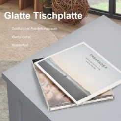 Badezimmerschrank Badschrank mit 3 Schubladen Standschrank Midischrank freistehend Grau