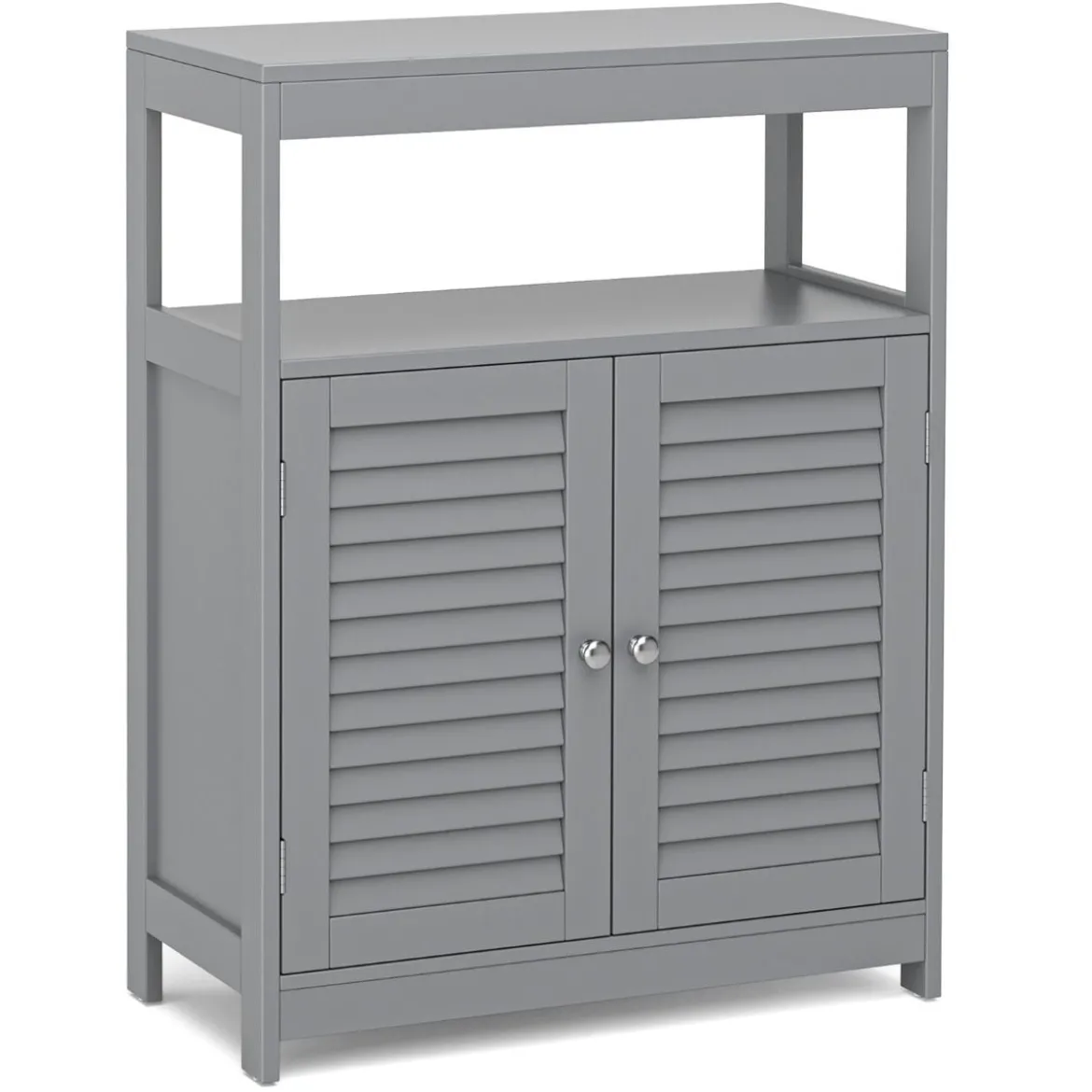 Badezimmerschrank mit Höhenverstellbarer Ablage 60 x 30 x 80,5 cm Grau