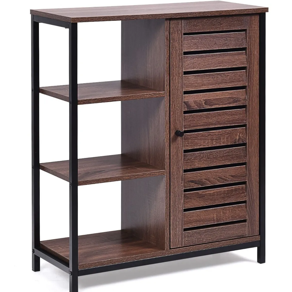 Badezimmerschrank Praktischer Aufbewahrungsschrank Freistehender Schrank 70 x 30 x 81 cm Braun