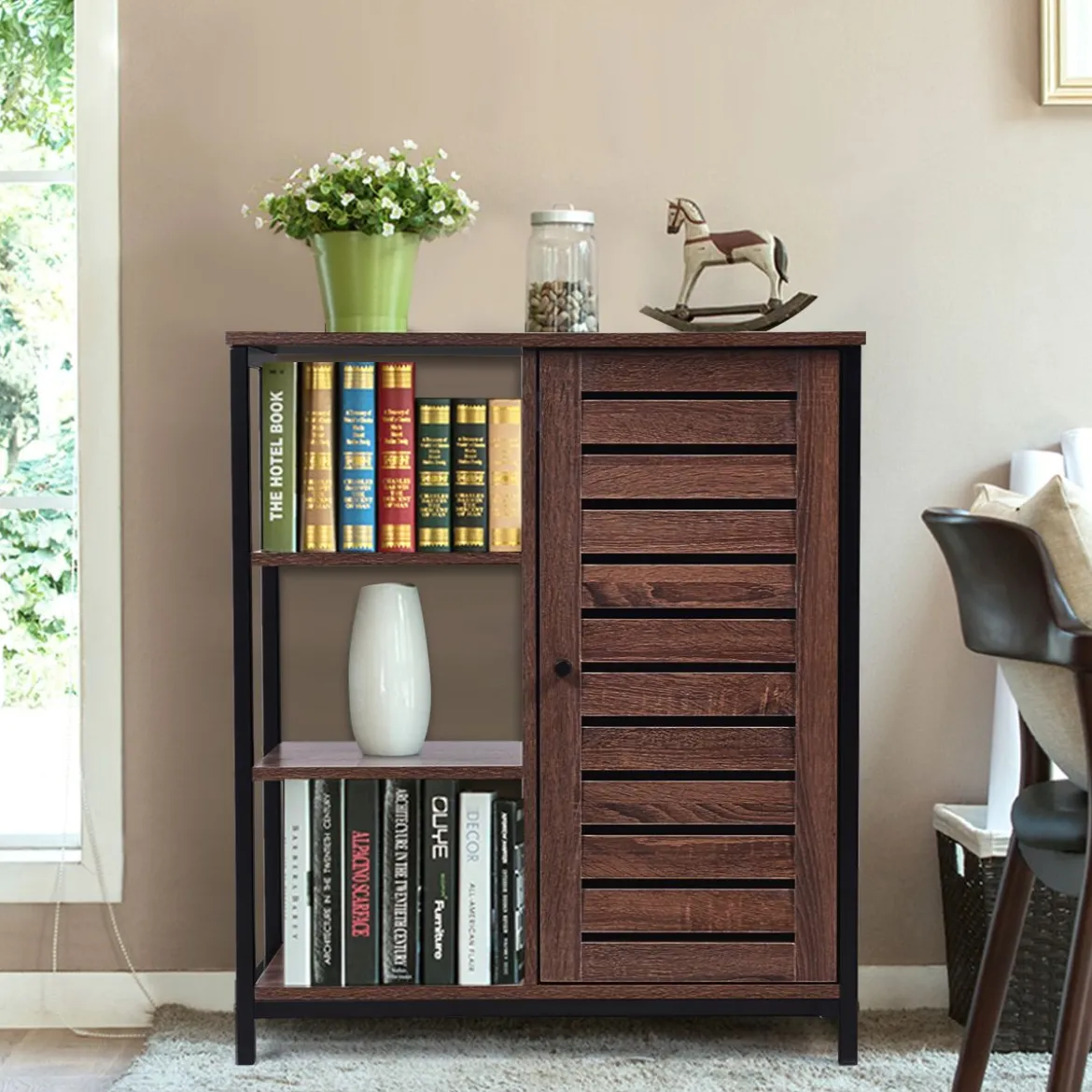 Badezimmerschrank Praktischer Aufbewahrungsschrank Freistehender Schrank 70 x 30 x 81 cm Braun
