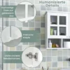 Badezimmerschrank zur Wandmontage Wandschrank mit Regalen und offenen Fächern Weiß