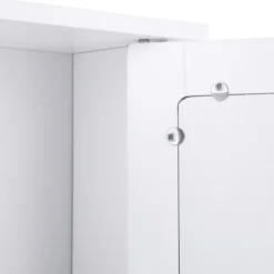 Badezimmer Spiegelschrank mit Höhenverstellbarer Ablage Badschrank mit Spiegel Weiß