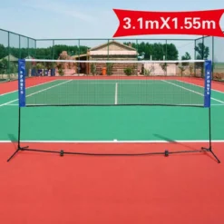 Badmintonnetz Federballnetz Tennisnetz Volleyballnetz mit Ständer Tasche 3M 4M