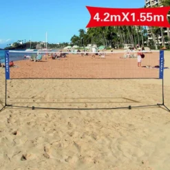 Badmintonnetz Federballnetz Tennisnetz Volleyballnetz mit Ständer Tasche 3M 4M