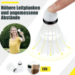 Badmintonnetz mit Ständer Federballnetz höhenverstellbar mit 2 Federbällen & Tragetasche 420 x 102 x 89–155 cm Gelb