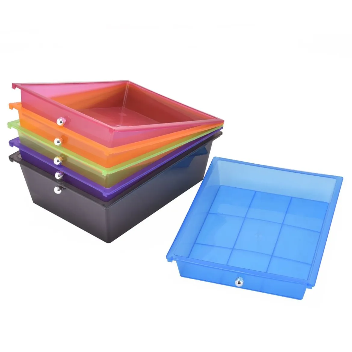 Bad Rollwagen Rollcontainer mit Schubladen Mehrfarbig 37 x 74 x 32 cm PP-Material