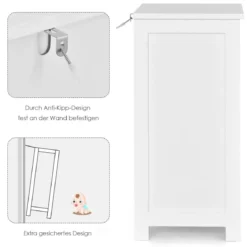 Badschrank Bodenschrank mit 3 Schubladen 30,5 x 30,5 x 63,5 cm Weiß