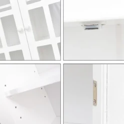 Badschrank Medizinschrank Hängend Badezimmerschrank für Bad 53 x 22 x 66,5 cm Weiß