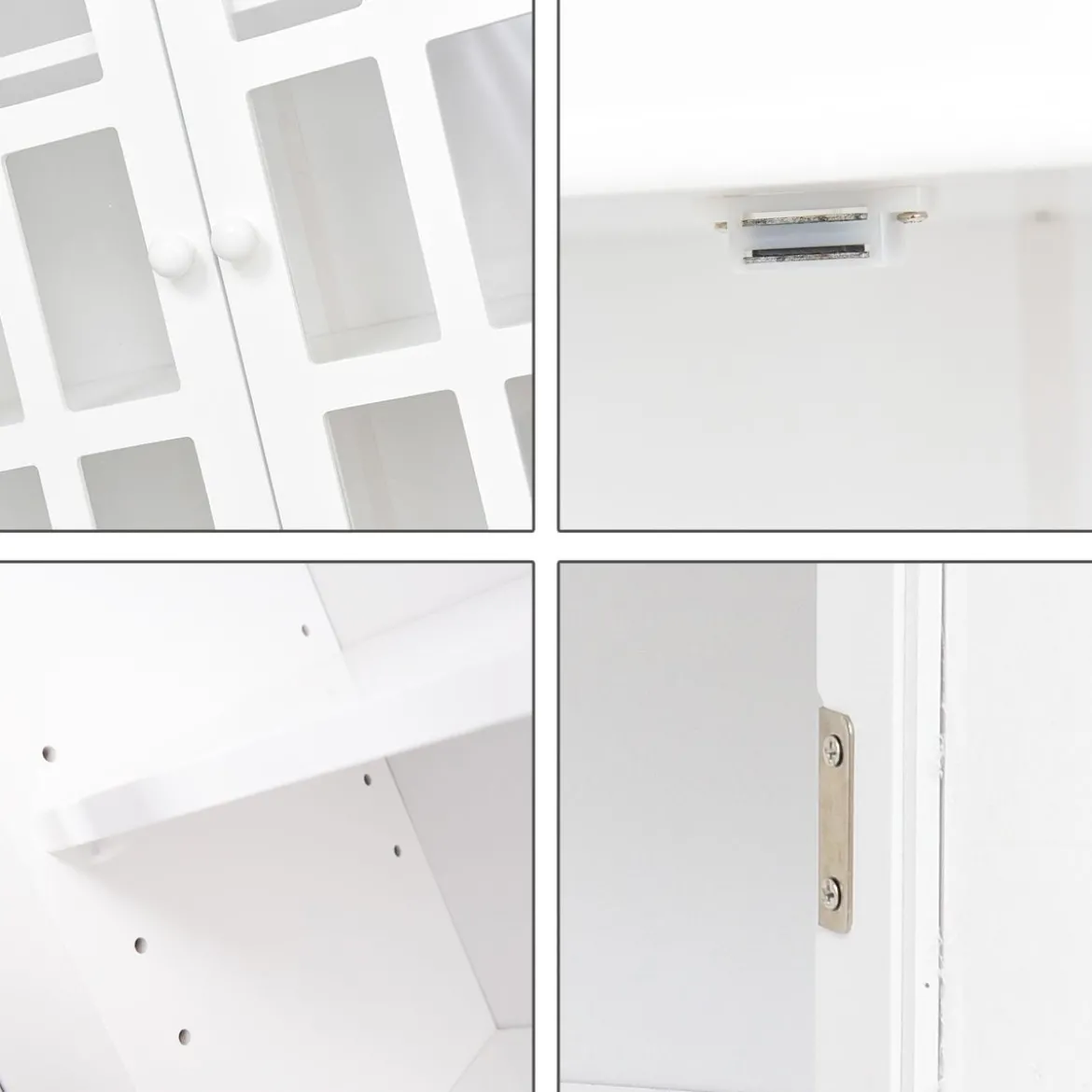 Badschrank Medizinschrank Hängend Badezimmerschrank für Bad 53 x 22 x 66,5 cm Weiß