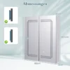 Bad Spiegelschrank mit Beleuchtung & 2 Steckdosen & Doppeltüren Anti-Beschlag Hängeschrank