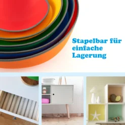 Balanciersteine für Kinder Rutschfeste Stapelsteine Flusssteine Stepping Stones bis 80 kg Belastbar Rund